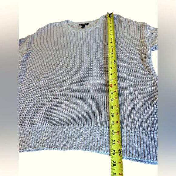 Eileen Fisher Organic Cotton Round Neck Sweater Size Small Cream Pale Purple - Picture 10 of 10